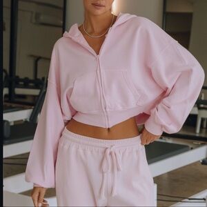 Daily Drills Cropped Zip Up Hoodie